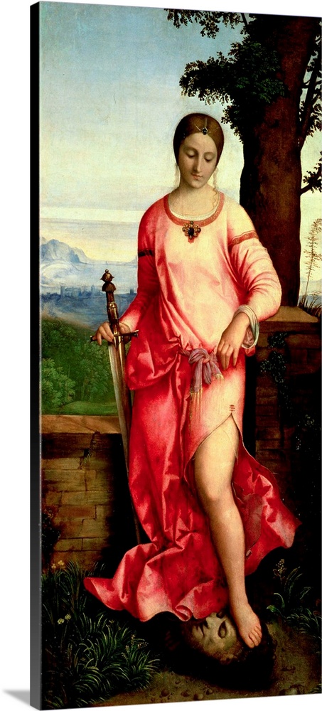 XIR4471 Judith (oil on panel); by Giorgione, (Giorgio da Castelfranco) (1476/8-1510); 144x66 cm; Hermitage, St. Petersburg...
