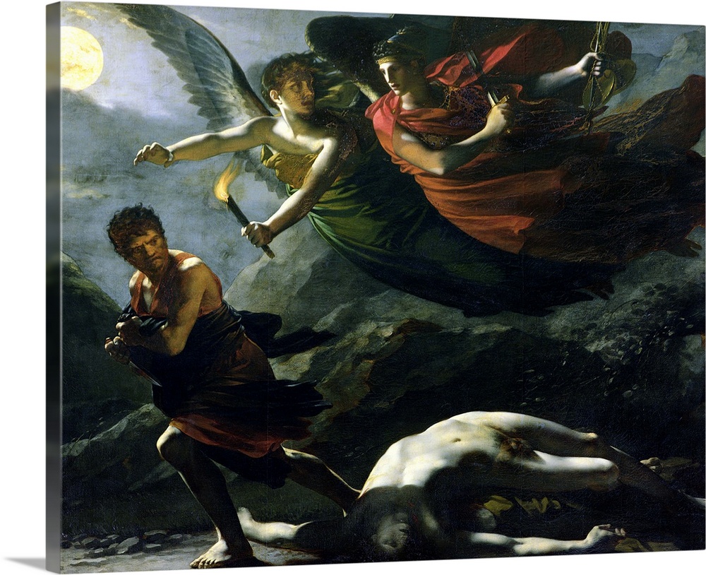 XIR83754 Justice and Divine Vengeance pursuing Crime, 1808 (oil on canvas); by Prud'hon, Pierre-Paul (1758-1823); 244x294 ...