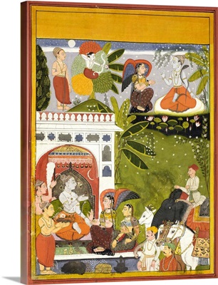 Kama Shoots a Love Arrow at Shiva, Song of Gauri, c.1675-80