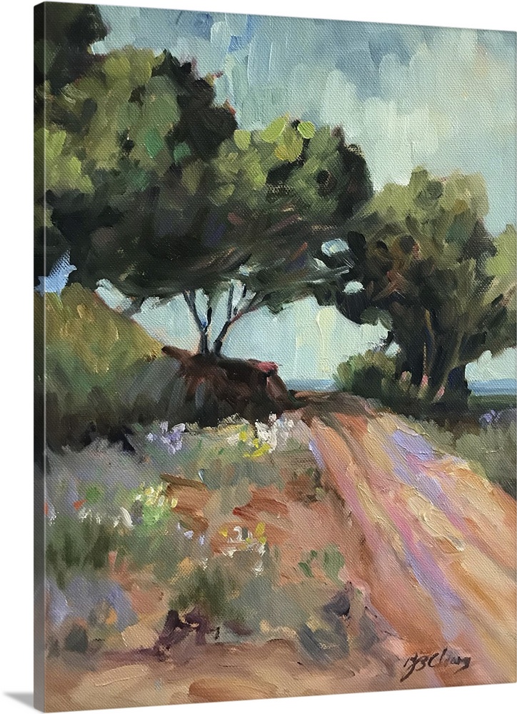 Kansas road, c.1980-95. (Originally oil on canvas.)