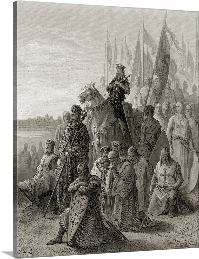 King Louis IX before Damietta, during his first crusade in 1249
