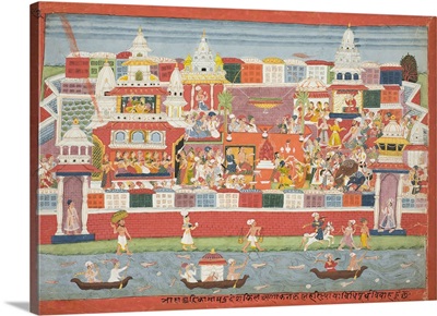 Krishna's Marriage to Kalinda, page from a manuscript of the Bhagavata Purana, c.1775