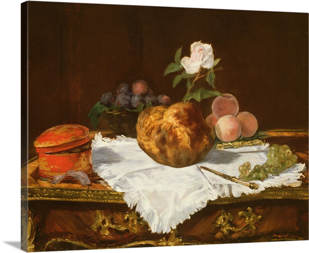 La Brioche, 1870, oil on canvas.  By Edouard Manet (1832-83).