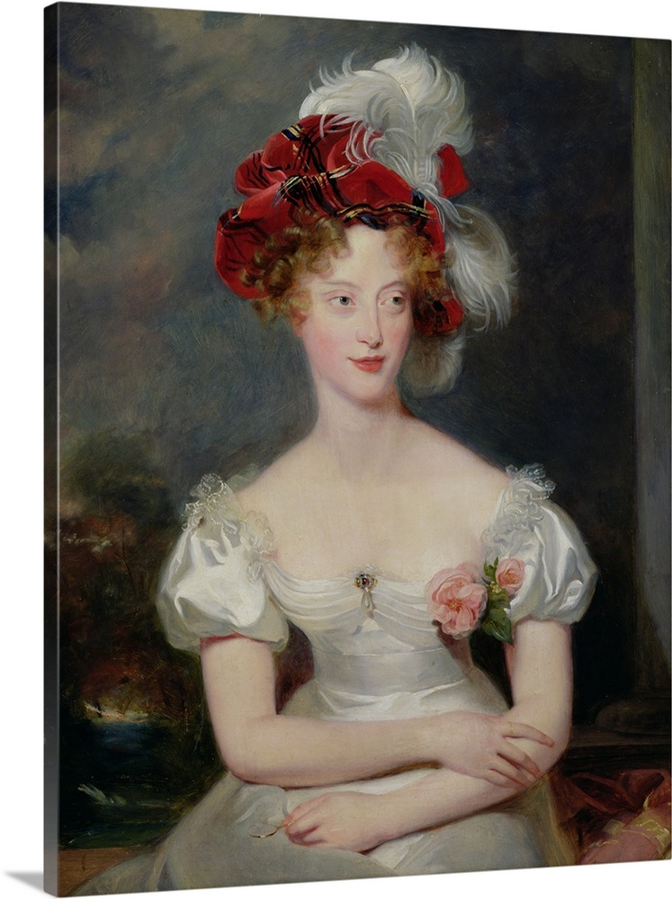 XRZ39164 La Duchesse de Berry (1798-1870) c.1825 (oil on canvas)  by Lawrence, Sir Thomas (1769-1830); 92x73 cm; Musee Cro...
