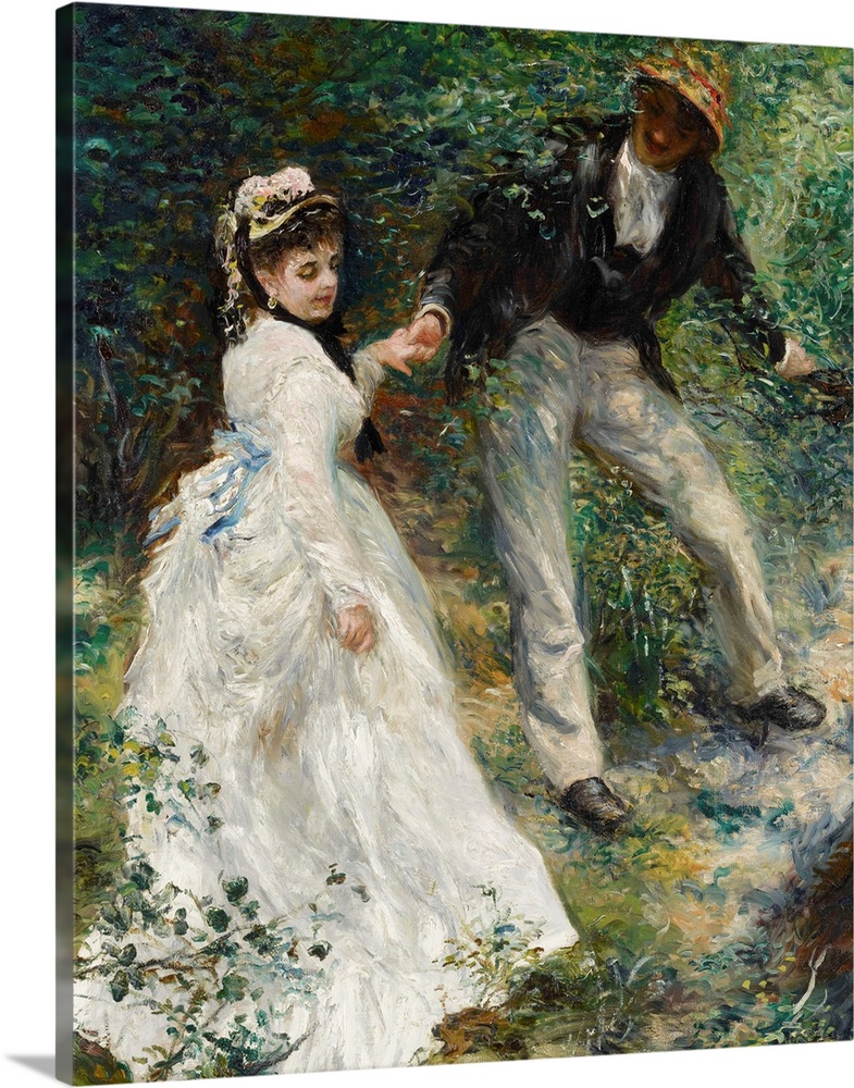 La Promenade, 1870 (oil on canvas) by Renoir, Pierre Auguste (1841-1919) J. Paul Getty Museum, Los Angeles, USA; French