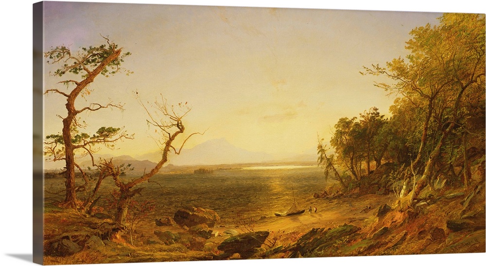 Lake George, oil on canvas.  By Jasper Cropsey (1823-1900).