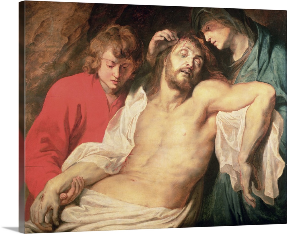 XAM68667 Lament of Christ by the Virgin and St. John, 1614/15 (panel)  by Rubens, Peter Paul (1577-1640); oil on panel; 10...