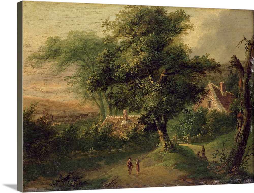 XKH179539 Landscape, 1827 (oil on canvas) by Rosenberg, Friedrich (1758-1833)