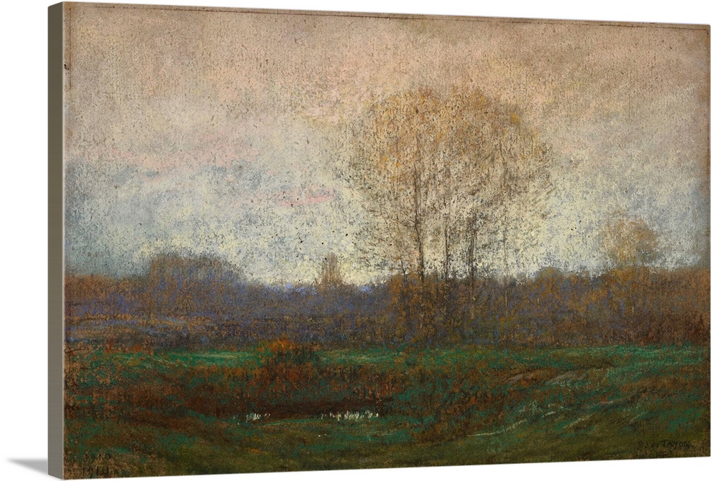MNS487866 Landscape, 1910 (pastel) by Tryon, Dwight William (1849-1925); 20x30.5 cm; Minneapolis Institute of Arts, MN, US...