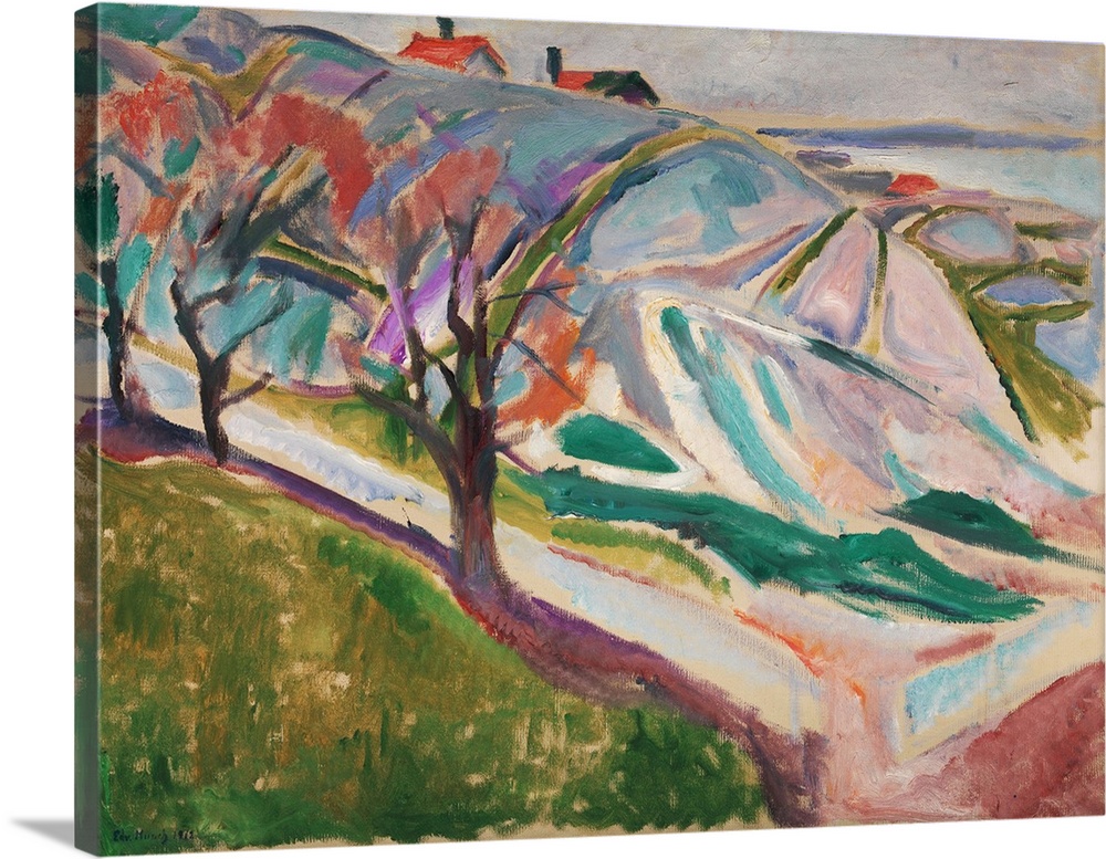 Landscape, Kragero, 1912 (originally oil on canvas) by Munch, Edvard (1863-1944)
