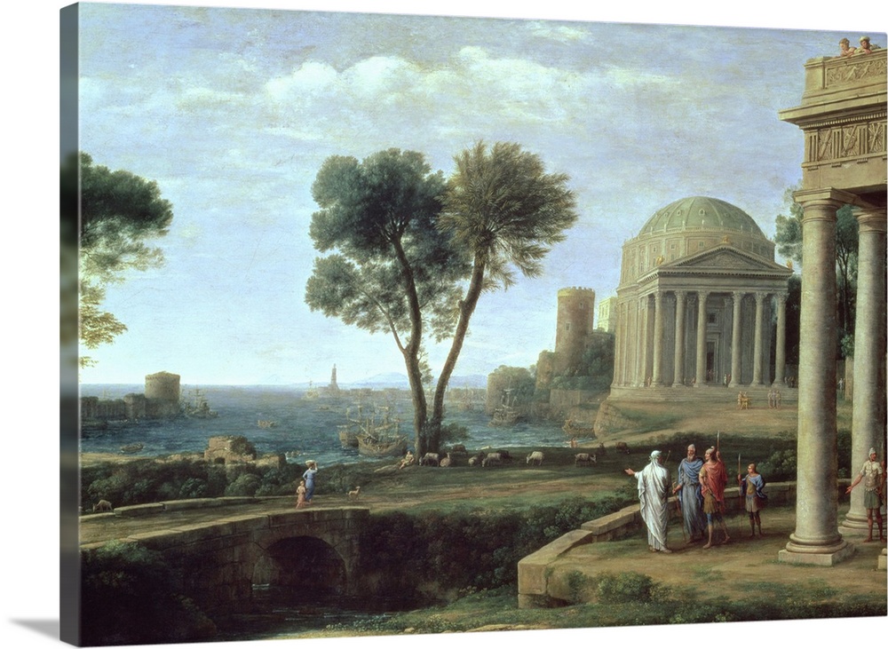 BAL61310 Landscape with Aeneas at Delos, 1672 (oil on canvas)  by Claude Lorrain (Claude Gellee) (1600-82); 99.7x134 cm; N...