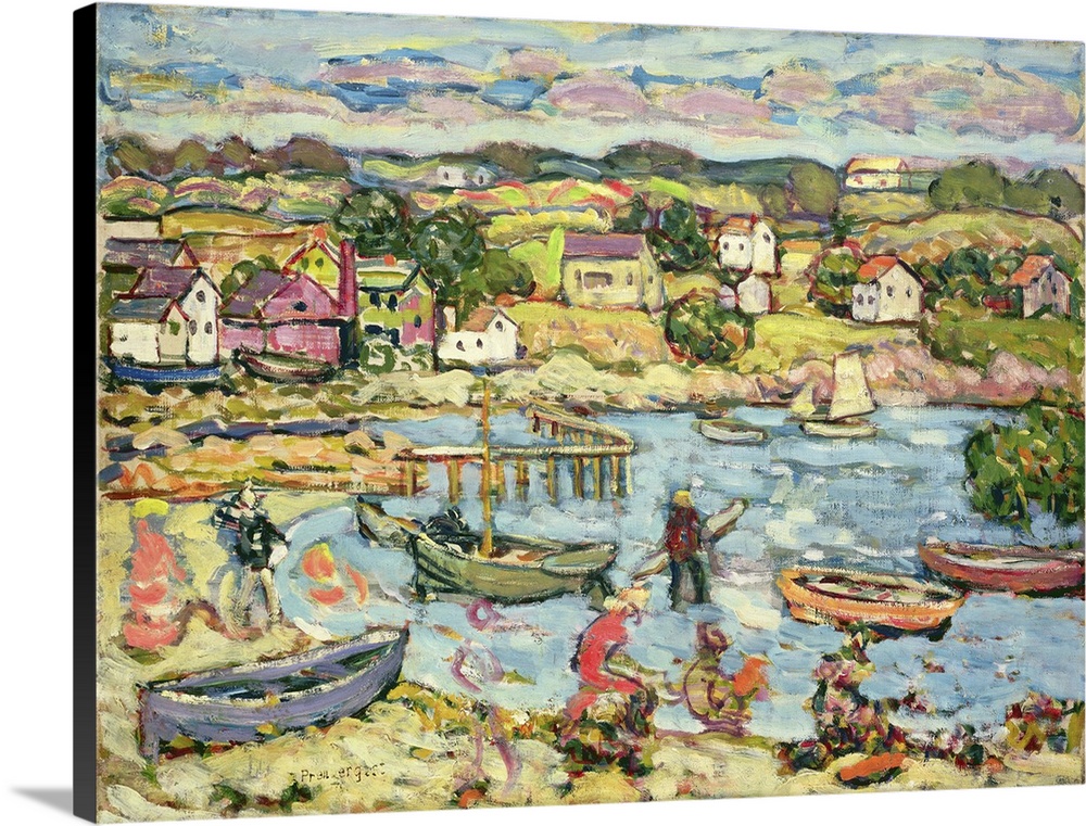 Landscape With Rowboats 1916-18 (Originally oil on canvas)