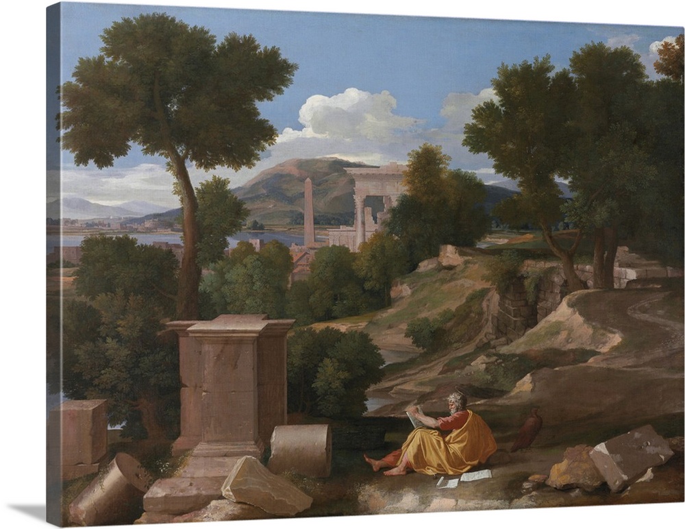 Landscape with Saint John on Patmos, 1640, oil on canvas.