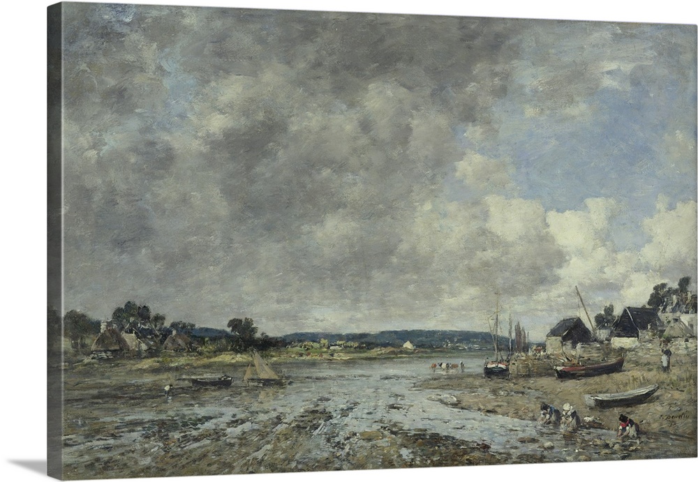Originally oil on canvas. By Boudin, Eugene Louis (1824-98).