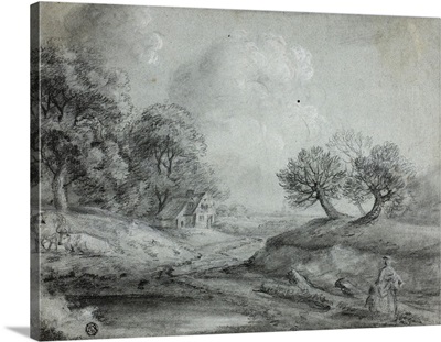 Landscape with Woman and Cows