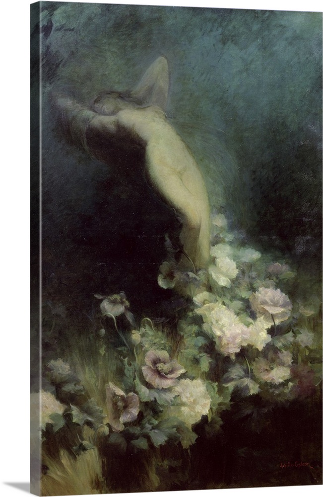 XIR180994 Les Fleurs du Sommeil (oil on canvas) by Cesbron, Achille Theodore (1849-1915); Musee des Beaux-Arts, Mulhouse, ...