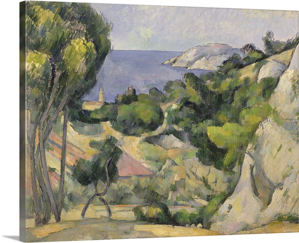 L'Estaque, 1879-83, oil on canvas.  By Paul Cezanne (1839-1906).