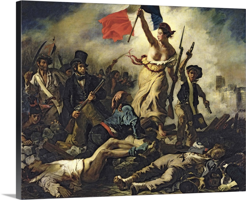 Ferdinand Victor Eugene Delacroix,Liberty Leading The People,large