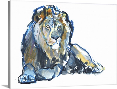 Lion, 2017, (mixed media on paper)
