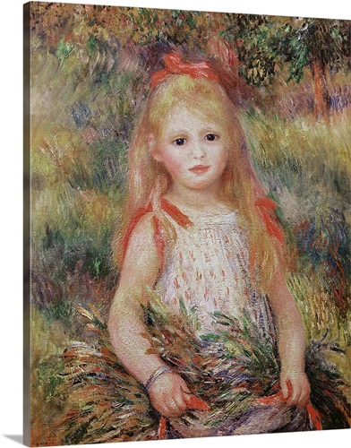 Little Girl Carrying Flowers, or The Little Gleaner