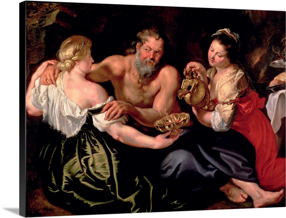 XAM72481 Lot and his daughters  by Rubens, Peter Paul (1577-1640); oil on canvas; 108x146 cm; Staatliches Museum, Schwerin...