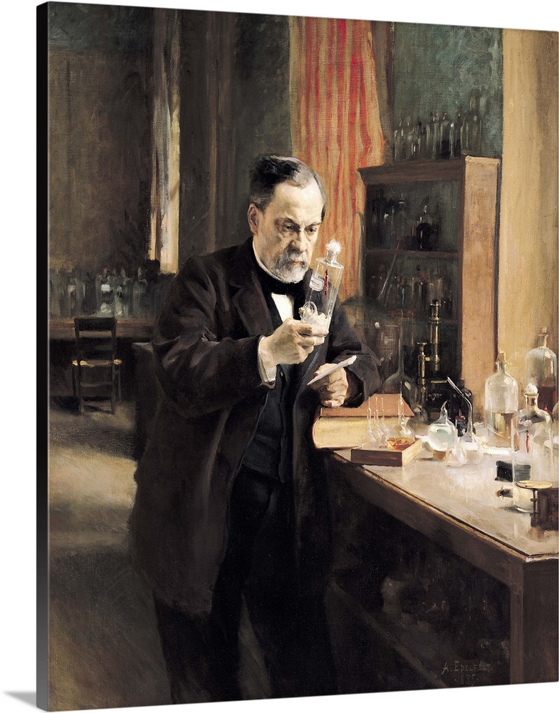 XIR28086 Louis Pasteur (1822-95) in his Laboratory, 1885 (oil on canvas); by Edelfelt, Albert Gustaf Aristides (1854-1905)...