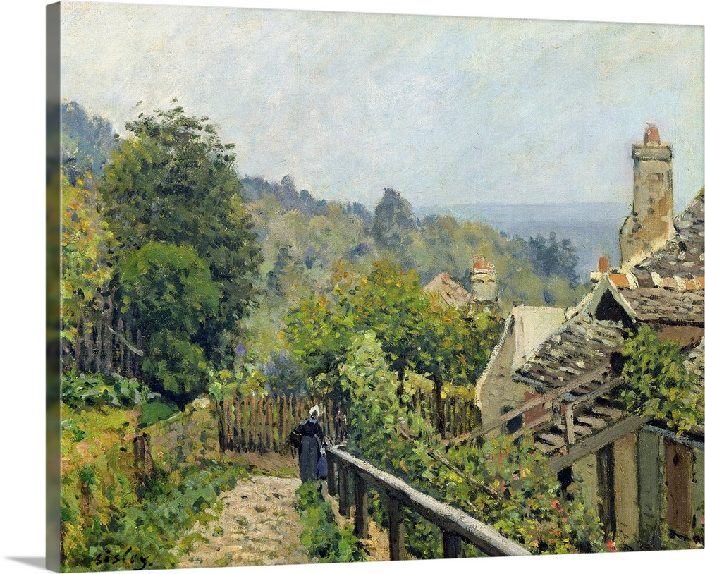 XIR8077 Louveciennes or, The Heights at Marly, 1873 (oil on canvas)  by Sisley, Alfred (1839-99); 38x46.5 cm; Musee d'Orsa...