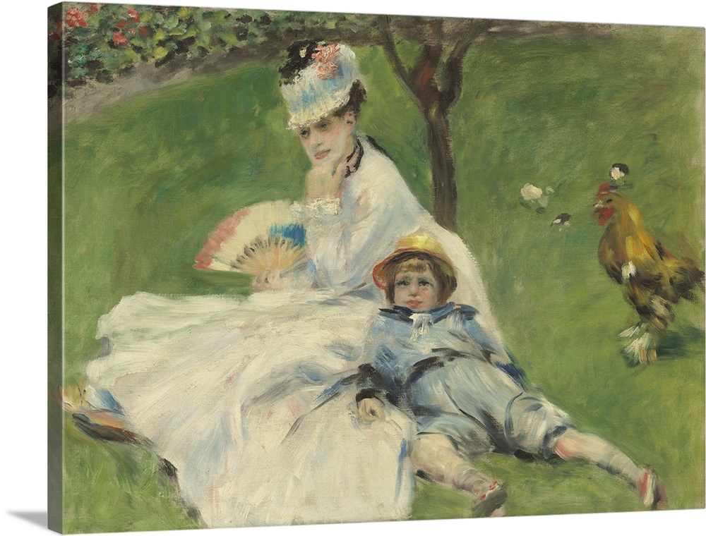 Madame Monet and Her Son, 1874, oil on canvas.  By Pierre Auguste Renoir (1841-1919).