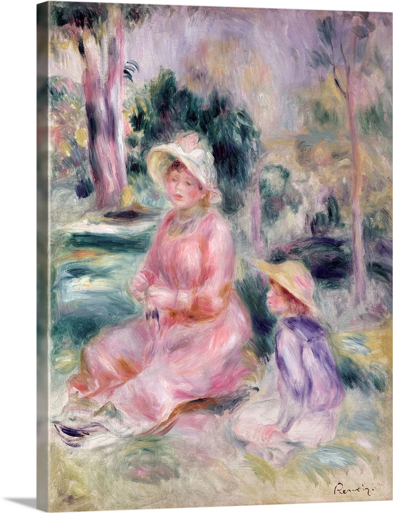 BAL76835 Madame Renoir and her son Pierre, 1890  by Renoir, Pierre Auguste (1841-1919); oil on canvas; 40x31 cm; Galerie D...