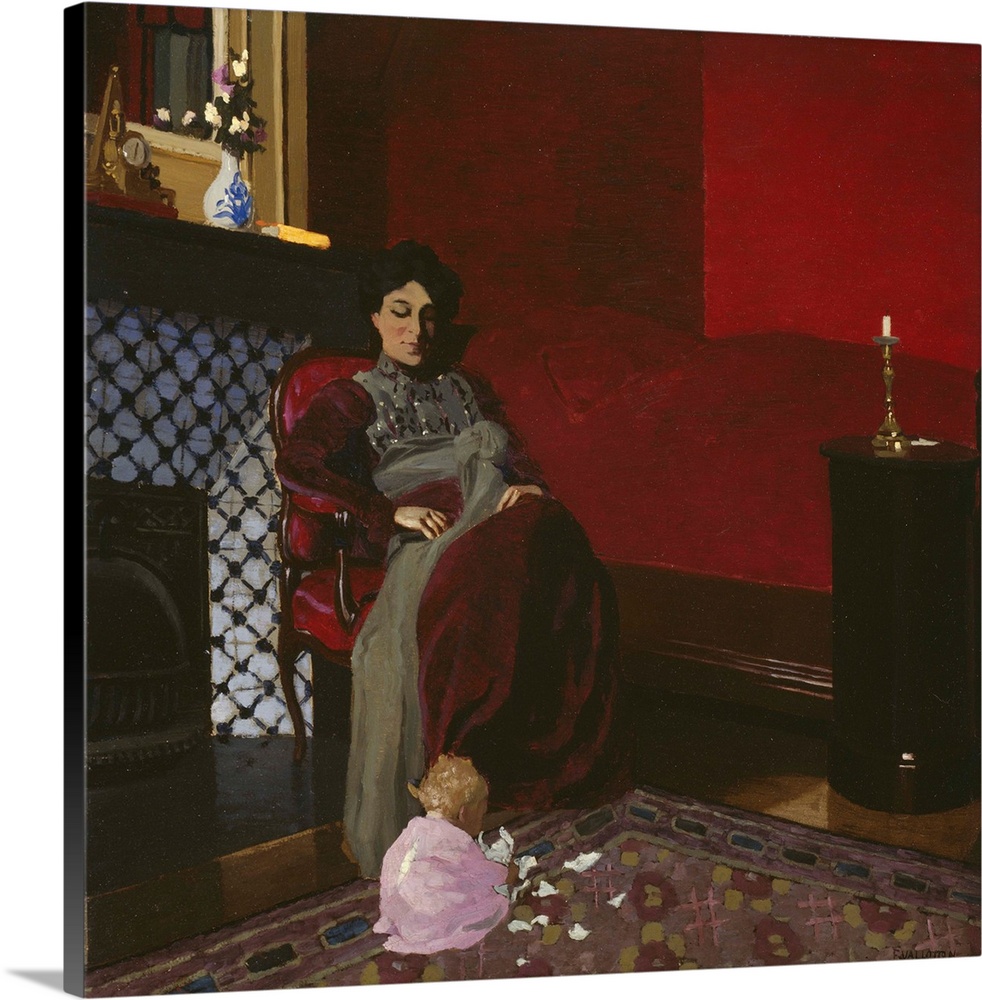 Madame Vallotton and her Niece, Germaine Aghion, 1899, oil on artist's board.