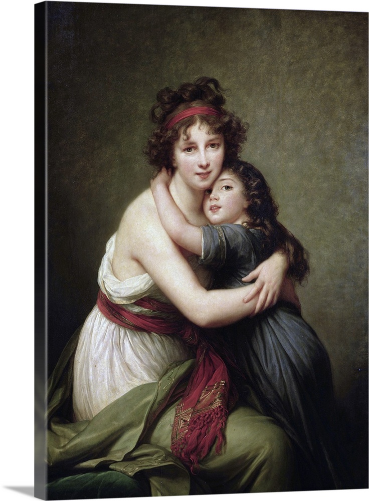 XIR27697 Madame Vigee-Lebrun and her Daughter, Jeanne-Lucie-Louise (1780-1819) 1789 (oil on canvas)  by Vigee-Lebrun, Elis...