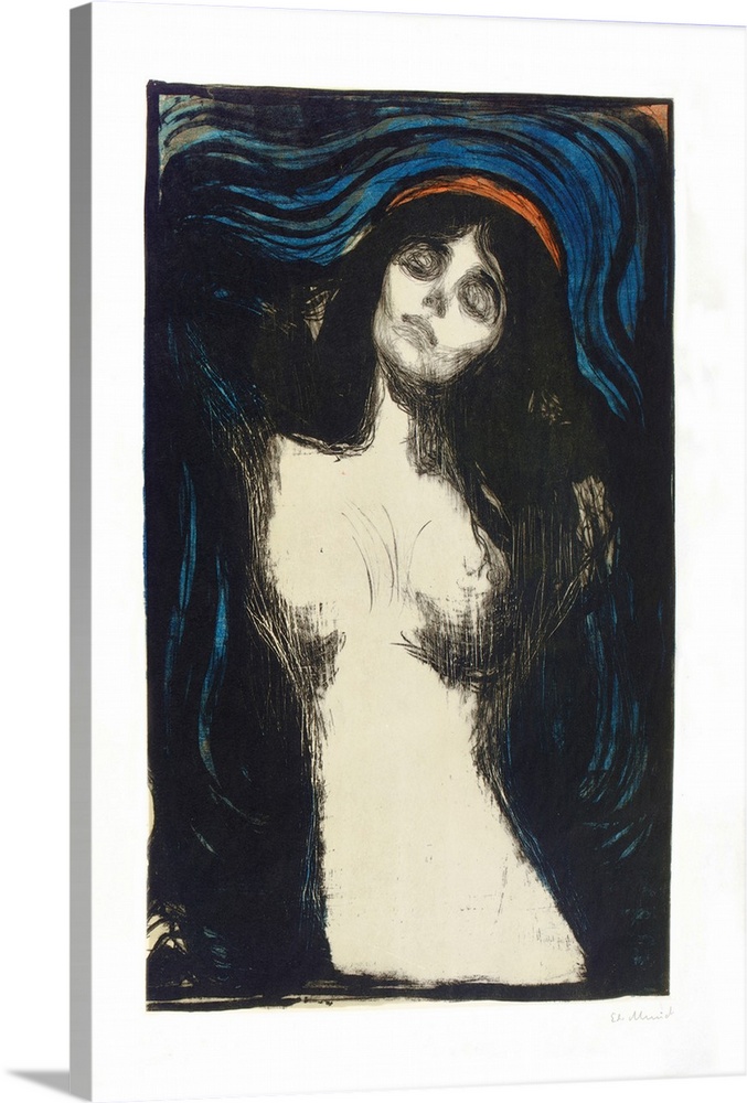 Madonna, 1895-1902 (originally litho with colour woodcut) by Munch, Edvard (1863-1944)