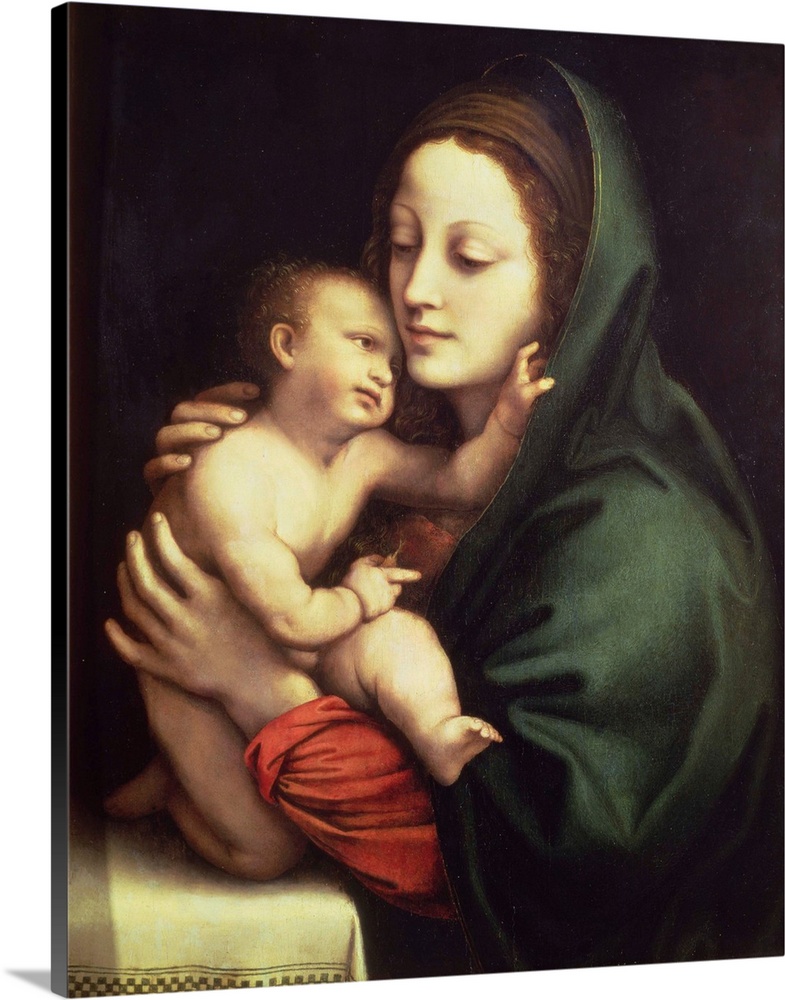 XAM74842 Madonna and child, c.1510 (panel)  by Luini, Bernardino (c.1480-1532); oil on panel; 67.5x55.5 cm; Kunsthistorisc...