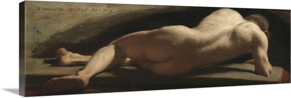 Male Nude, 1843, oil on board.