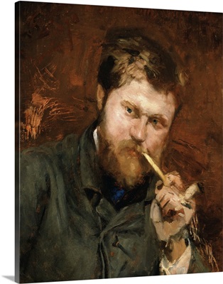 Man Smoking a Pipe, c. 1875