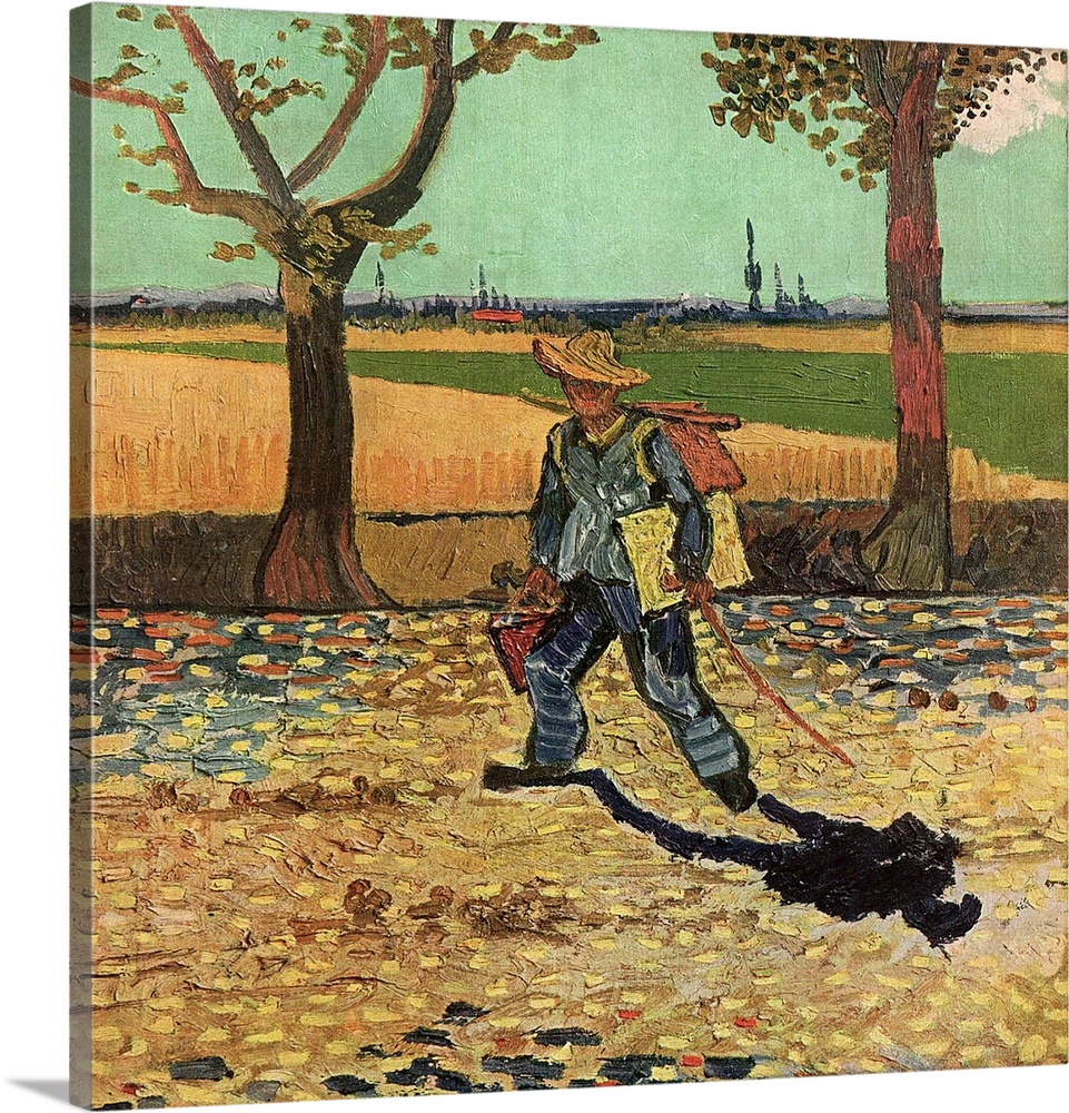Man with Backpack, 1888 (originally oil on canvas) by Gogh, Vincent van (1853-90)