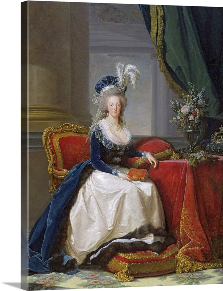 XIR26530 Marie-Antoinette (1755-93) 1788 (oil on canvas)  by Vigee-Lebrun, Elisabeth Louise (1755-1842); 271x195 cm; Chate...