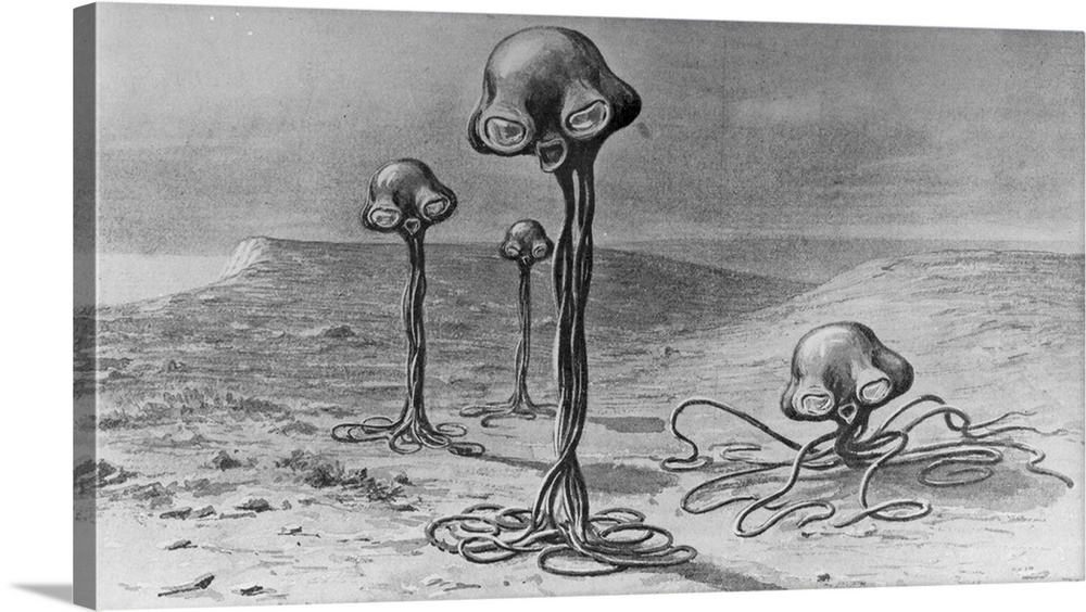 Martians, illustration from 'The War of the Worlds' by H. G. Wells