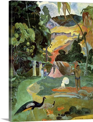ArtWall Paul Gauguins Winter Landscape 3 Piece Floater Framed Canvas Set 36 x 54 