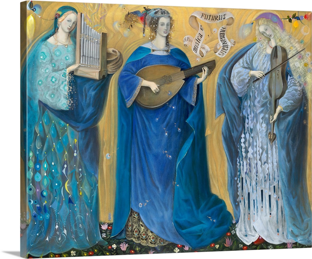 Meditations on the Holy Trinity - after the music of Olivier Messiaen, 2007, oil on Belgian linen.  By Pavlova Annael Anelia.
