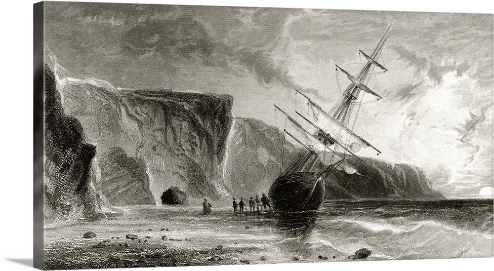 Midnight in September, from "Arctic Explorations in the Years 1853,54,55," by American explorer Doctor Elisha Kent Kane (1...