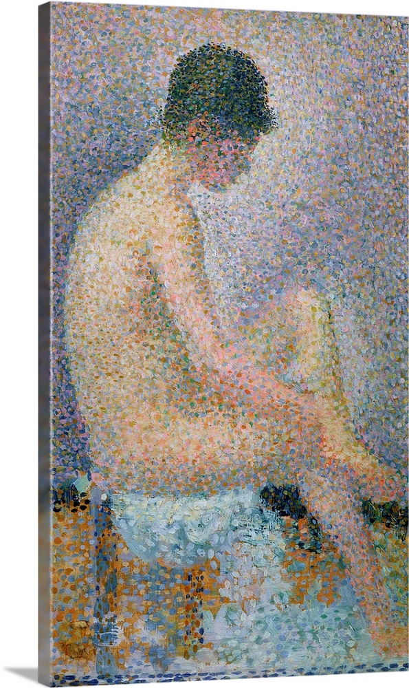 XIR15993 Model in Profile, 1886 (oil on panel)  by Seurat, Georges Pierre (1859-91); 25x16 cm; Musee d'Orsay, Paris, Franc...