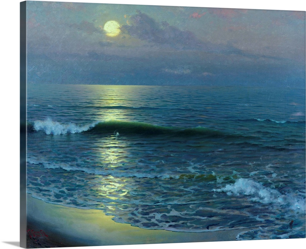 Moonrise, 1906 (oil on canvas) by Gomez y Gil, Guillermo (1862-1942); Musee des Beaux-Arts, Pau, France; Giraudon; Spanish