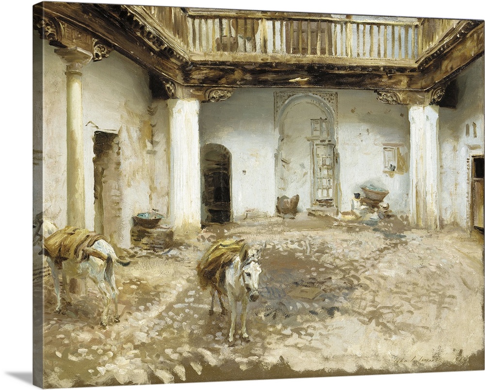 CH376933 Credit: Moorish Courtyard, 1913 (oil on canvas) by John Singer Sargent (1856-1925)Private Collection/ Photo  Chri...