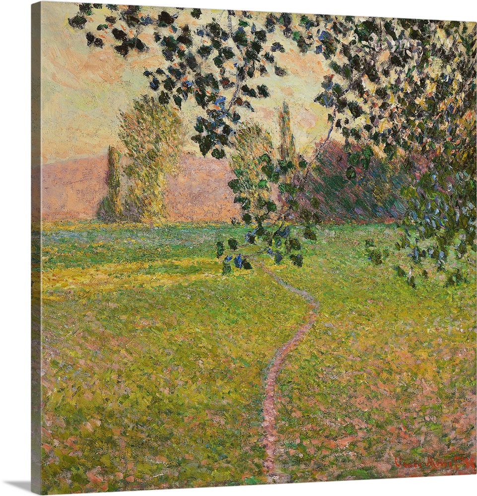 Morning landscape, 1888 (originally oil on canvas) by Monet, Claude (1840-1926)