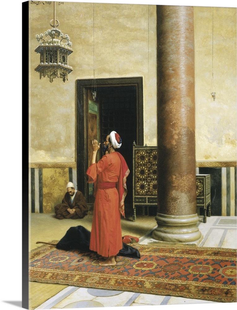 CH995853 Morning Prayers, 1902 (oil on canvas) by Deutsch, Ludwig (1855-1935); 65.2x51.8 cm; Private Collection; Photo ......