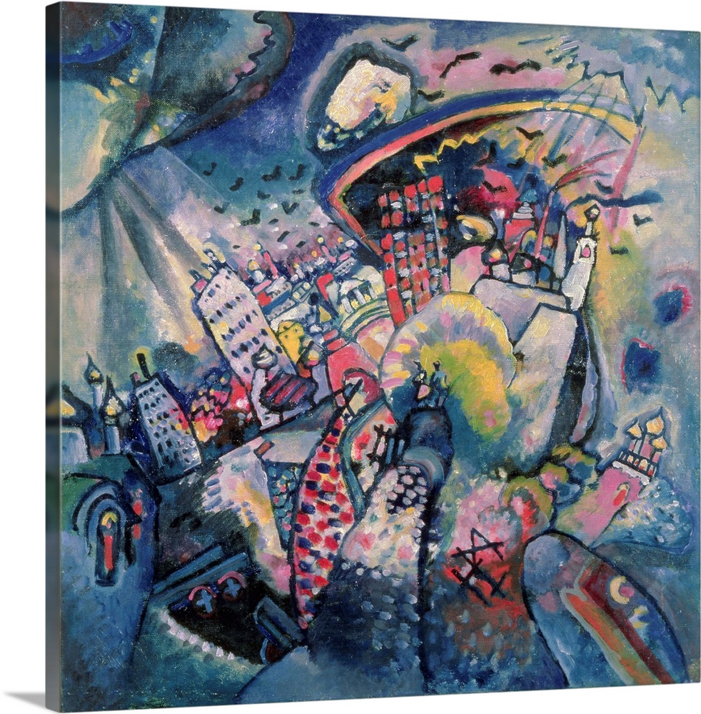 Moscow I, 1916 (originally oil on canvas) by Kandinsky, Wassily (1866-1944)