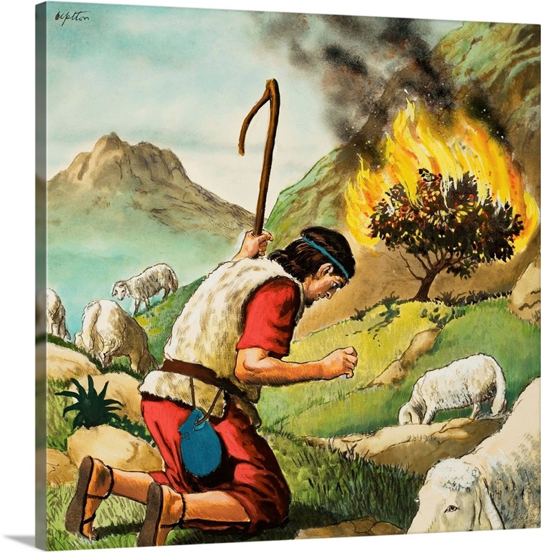 Paintings Of Moses And The Burning Bush