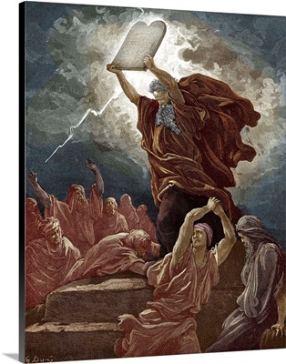 Moses Breaks The Tablets Of The Law By Dore - Bible