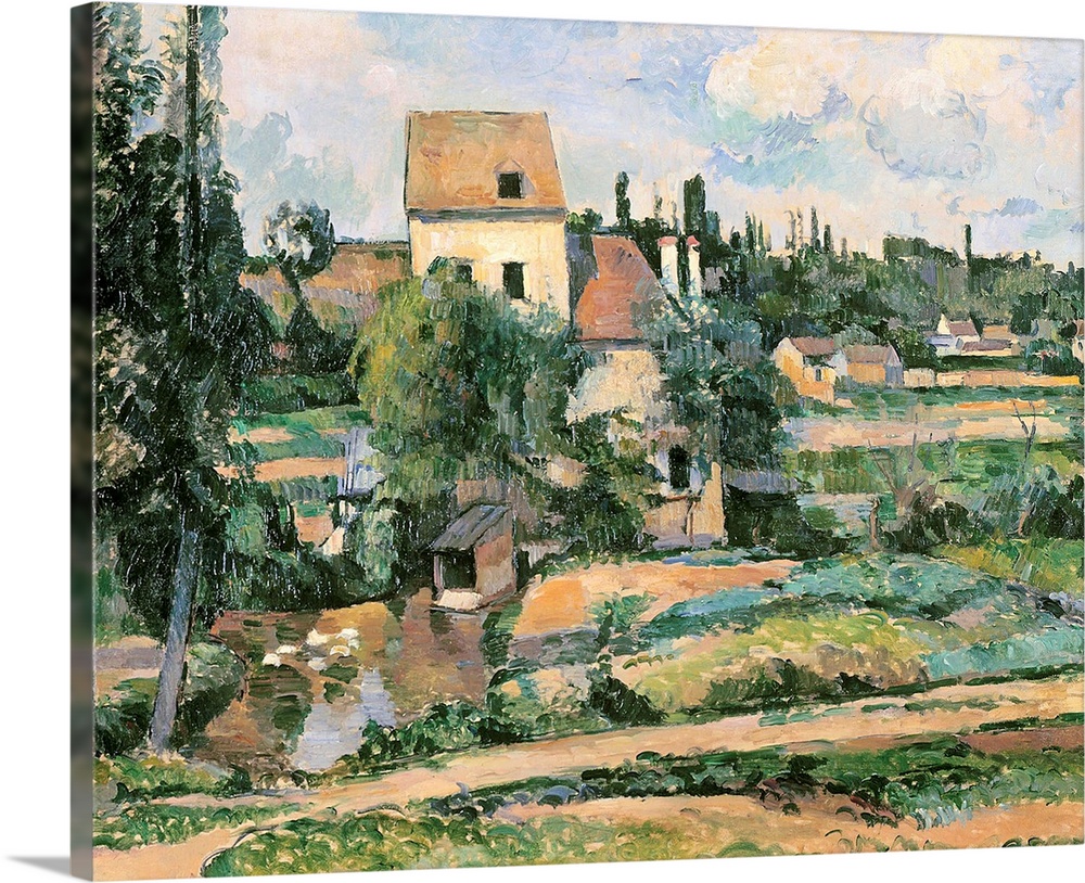 Painting by Paul Czanne of Moulin de la Couleuvre at Pontoise.